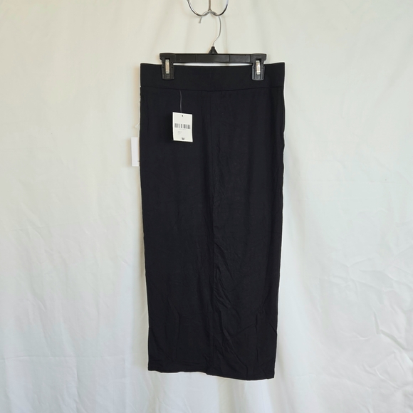 Forever 21 Women’s Career Port Bleu Black‎ Straight Midi Pencil Skirt Medium NEW - Picture 4 of 7